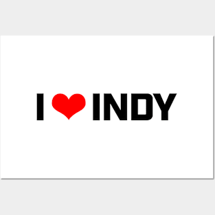 I heart INDY (black) Posters and Art